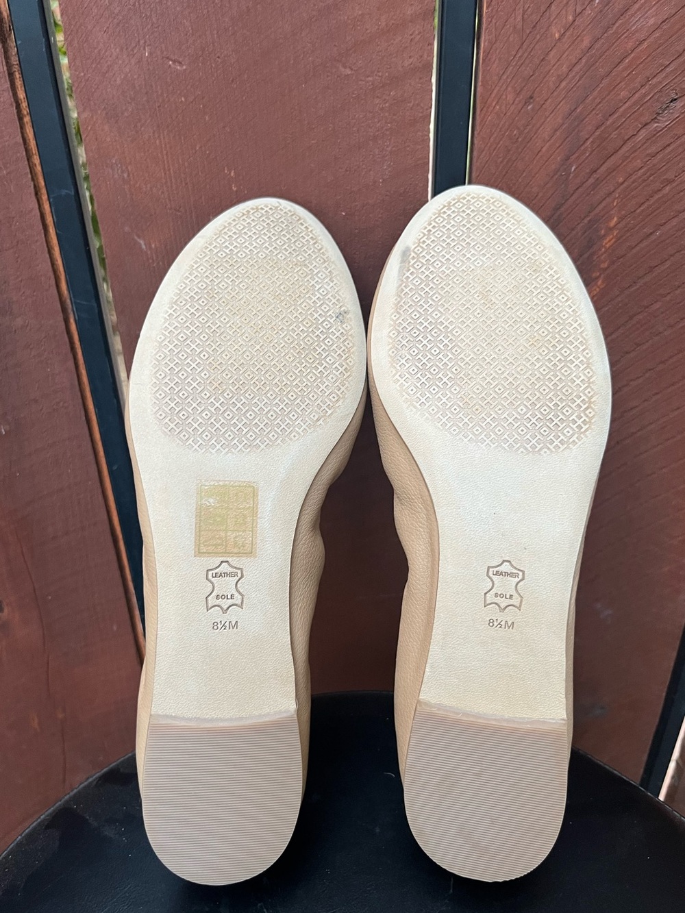 Tory Burch Claire Ballet Flats size 8.5 tan leather - Picture 5 of 6
